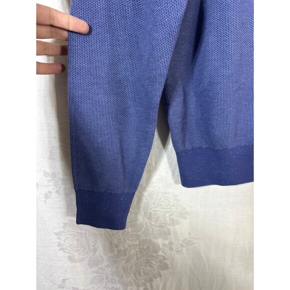 Izod Sweater Medium Blue NEW Tex Crew Neck Skipper Stretch - Picture 2 of 8